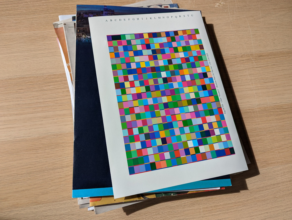 |A stack of irregular pieces of paper and cardbord.